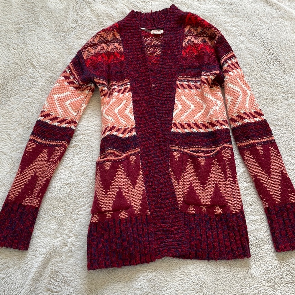 Red and orange cardigan from target